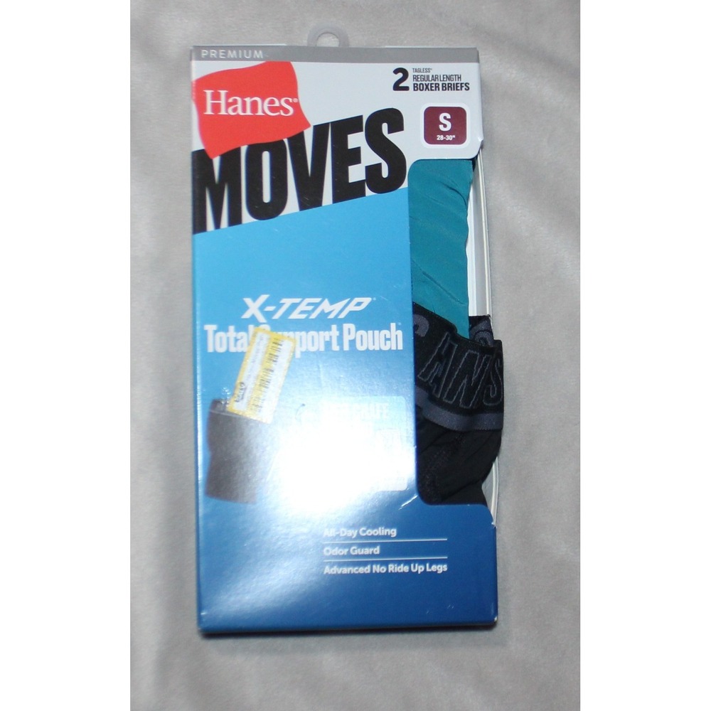 Hanes Moves Premium Men's Anti-Chafe X-Temp Boxer Briefs 2pk - Small (28-30")